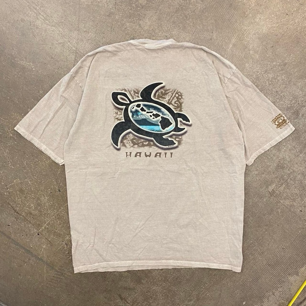 Vintage Hawaii Surf Crazy Shirt Turtle Surf Y2K 2000s T-Shirt Size XXL